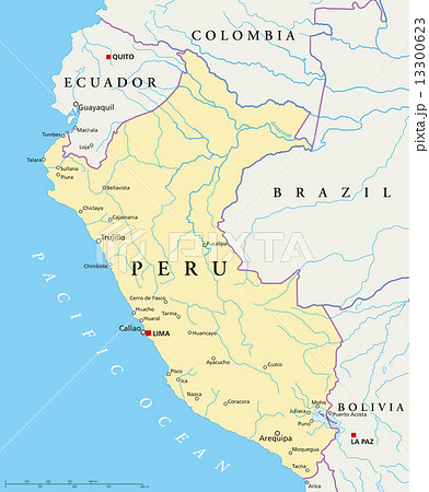 Peru Political Map 13300623