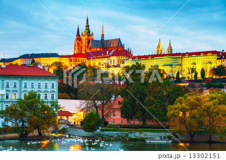 Old Prague cityscape 13302151