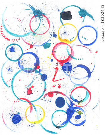 Colorful stains on a sheet of paper 13302445