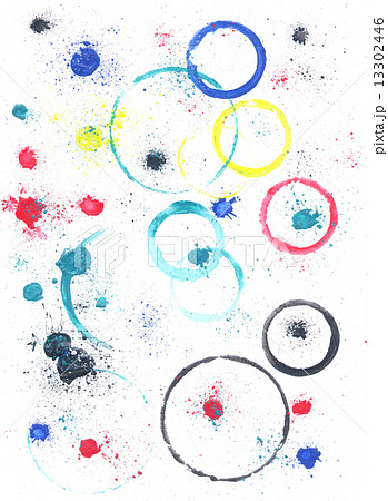 Colorful stains on a sheet of paper 13302446