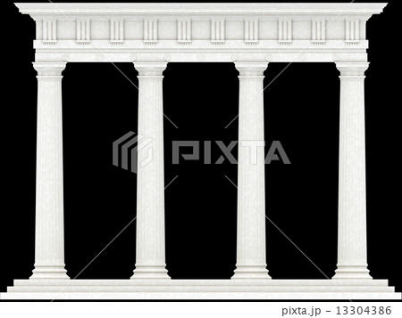 Antique portal isolated on black background 13304386