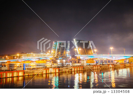 Drawbridge in Saint Petersburg, Russia 13304508