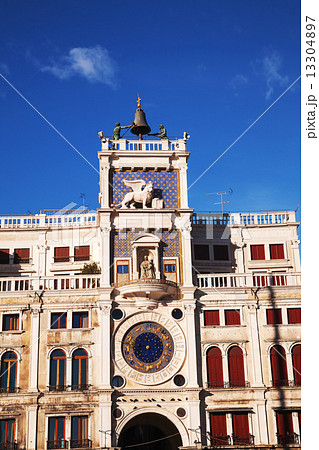 Close up of Clock Tower at San Marco square in Venice 13304897