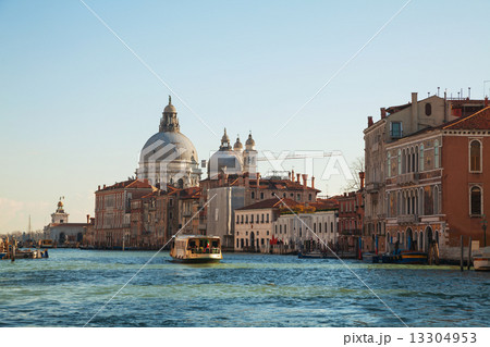 Basilica Di Santa Maria della Salute with vaporetto floating at 13304953