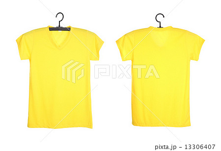 t-shirt on hanger isolated on white t-shirt on hanger isolated on white 13306407