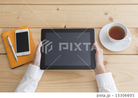 パーツカット・俯瞰・タブレット 13306605