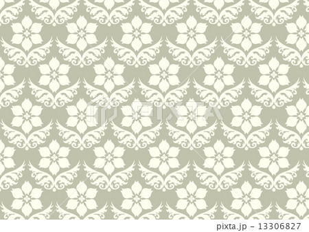 Damask Flower Pattern on Pastel Background 13306827