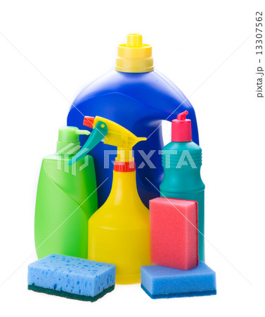 detergent bottles and sponges detergent bottles and sponges 13307562