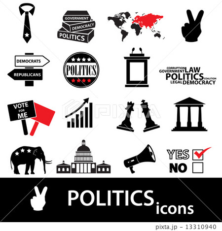 politics black and red simple icons set eps10 politics black and red simple icons set eps10 13310940