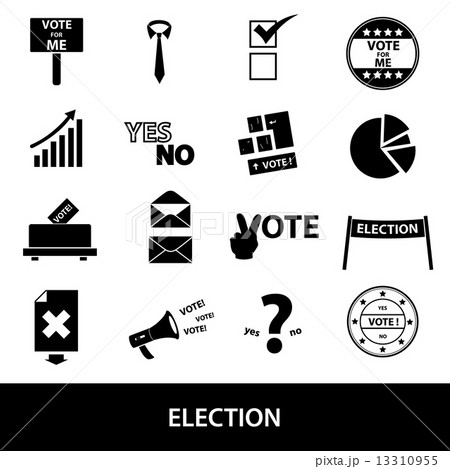 election black simple icons set eps10 13310955