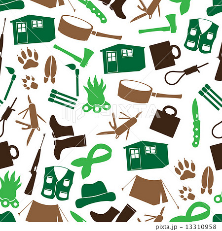 simple backwoodsman icons seamless pattern eps10 simple backwoodsman icons seamless pattern eps10 13310958
