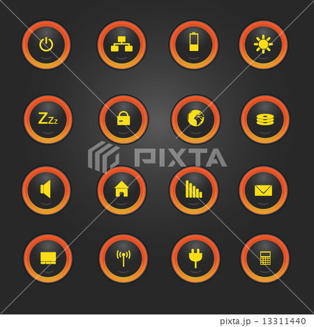 laptop and PC indication light buttons eps10 13311440