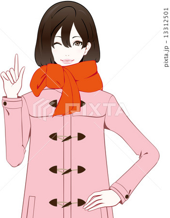 女性 マフラー おすすめのイラスト素材