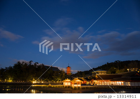 宮島　厳島神社の夜景 13314911