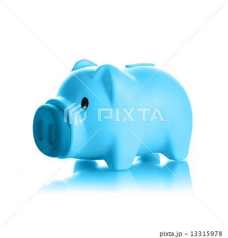 Blue piggy bank 13315978
