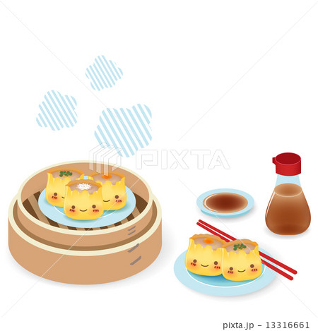 Cute Dim sum - Chinese Food EPS10 13316661
