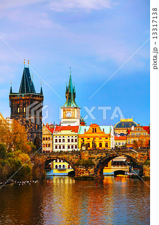 The Old Town Charles bridge tower in Prague The Old Town Charles bridge tower in Prague 13317138