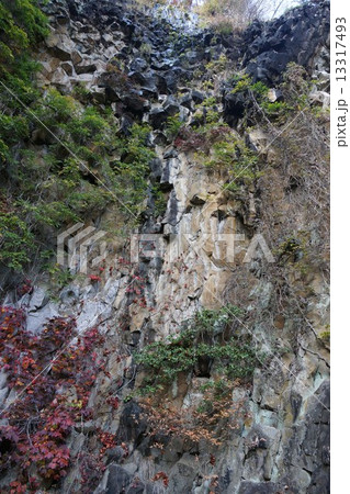 信濃三十三観音霊　場明真山　阿弥陀堂（第十一番札所）幻の滝 13317493