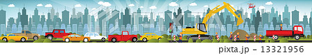 Work on roads (Traffic jam) 13321956