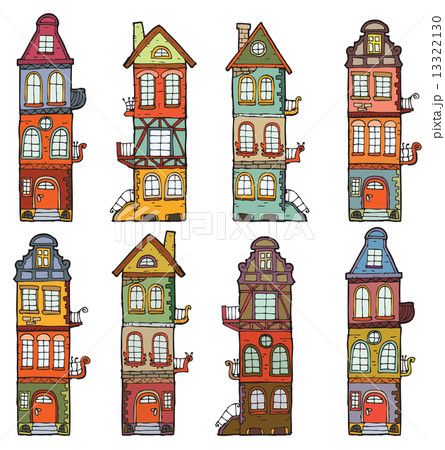 8 cartoon houses 8 cartoon houses 13322130
