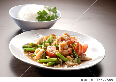 Shrimp Stir Fried with Steam Rice Shrimp Stir Fried with Steam Rice 13322569