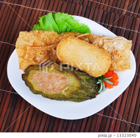 Yong Tau Fu. delicious Asian cuisine of fish paste stuffed 13323040