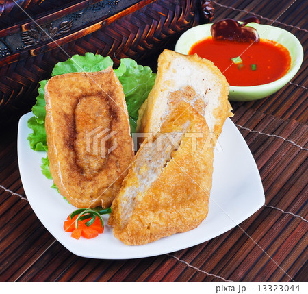 Yong Tau Fu. delicious Asian cuisine of fish paste stuffed 13323044