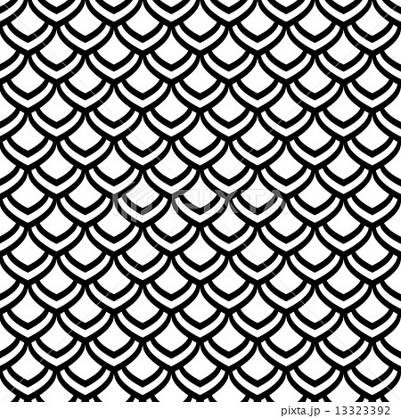 Seamless Pattern Fish Scale Motif のイラスト素材 13323392 Pixta