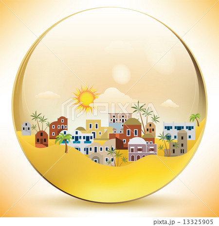 Oriental city in a glass sphere 13325905