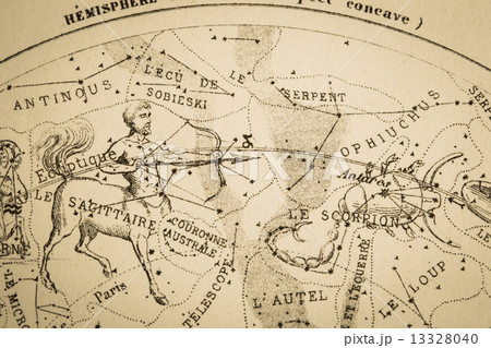 アンティークの天体図 射手座と蠍座 アンティークの天体図 射手座と蠍座 13328040