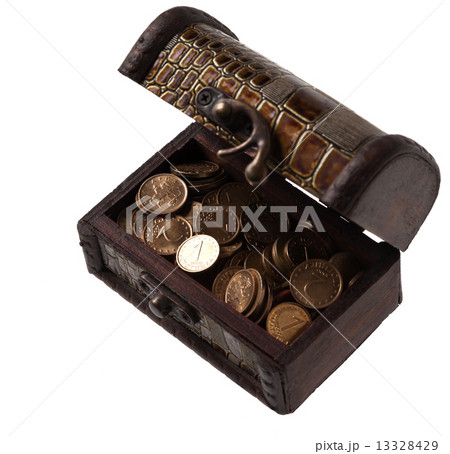 Open wooden box 13328429