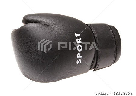 A single boxing glove on a white background. 13328555