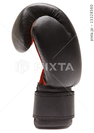 single boxing glove on a white background. 13328560