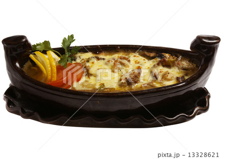 Original bulgarian hot "boat" with chicken 13328621