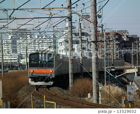 武蔵野線 5系 三郷駅の写真素材