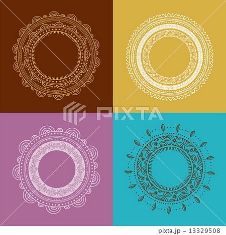 Tribal Bohemian Mandala background with round ornament pattern Tribal Bohemian Mandala background with round ornament pattern 13329508