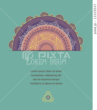 Tribal Bohemian Mandala background with round ornament pattern Tribal Bohemian Mandala background with round ornament pattern 13329547