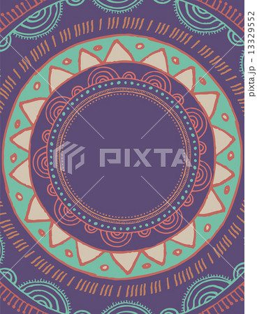 Tribal Bohemian Mandala background with round ornament pattern  13329552