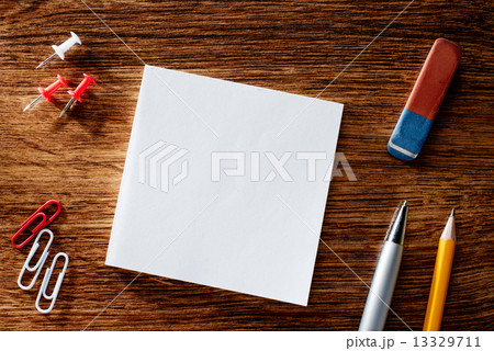 Office Supplies on the Table with Copy Space 13329711