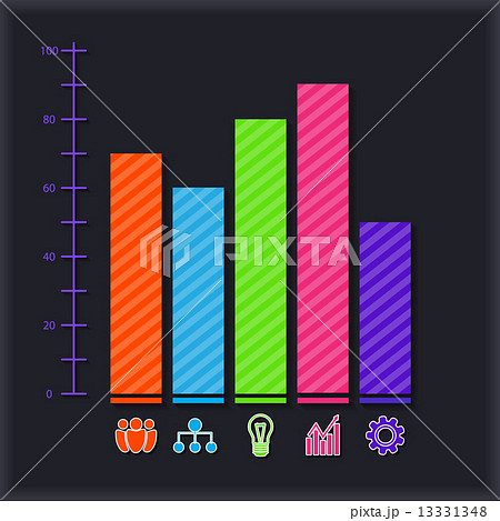 Business infographic with diagram and icons 13331348