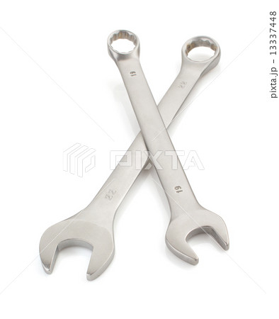 wrench tool on white background 13337448