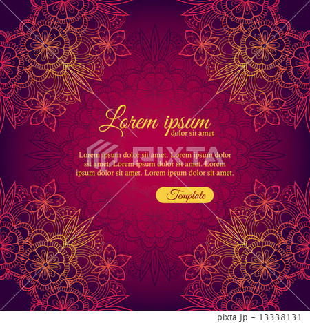 Purple invitation with lace floral ornament Purple invitation with lace floral ornament 13338131