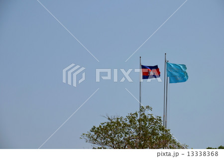 プレアビヒアにあるカンボジア国旗 13338368