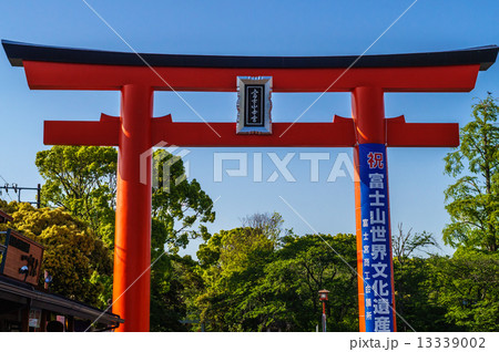 富士山本宮浅間大社鳥居 13339002