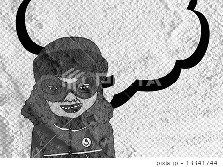 People thinking people talking and Speech Bubble on Cement wall 13341744