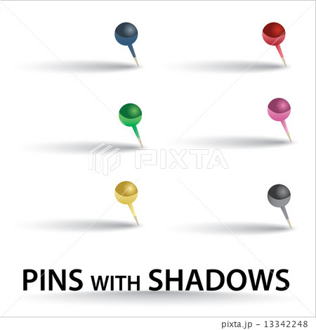 color pins with shadow eps10 color pins with shadow eps10 13342248