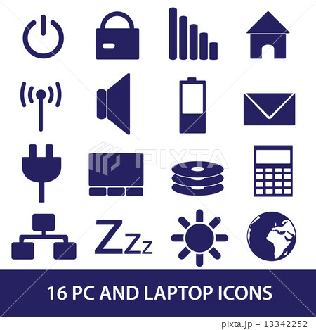 laptop and pc indication icons eps10 13342252