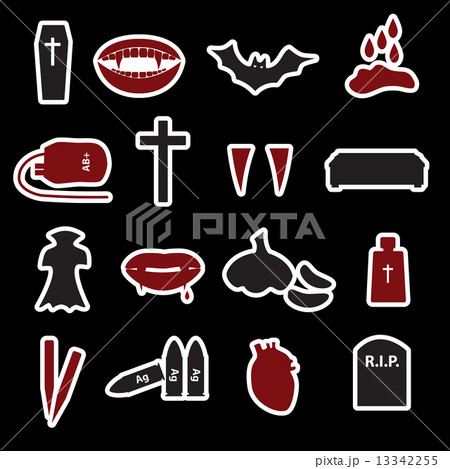 vampire stickers icon set eps10 vampire stickers icon set eps10 13342255