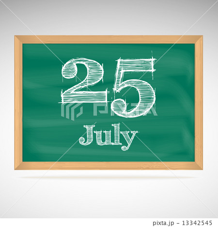 July 25, day calendar, school board, date 13342545