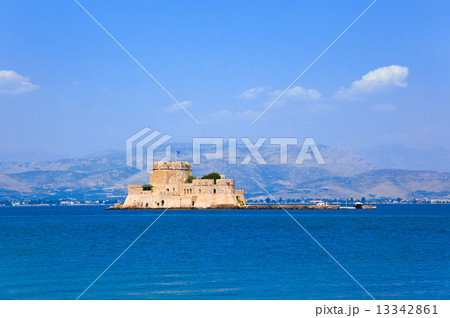 Bourtzi castle island in Nafplion, Greece 13342861